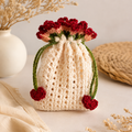 Blush Rose Drawstring Pouch